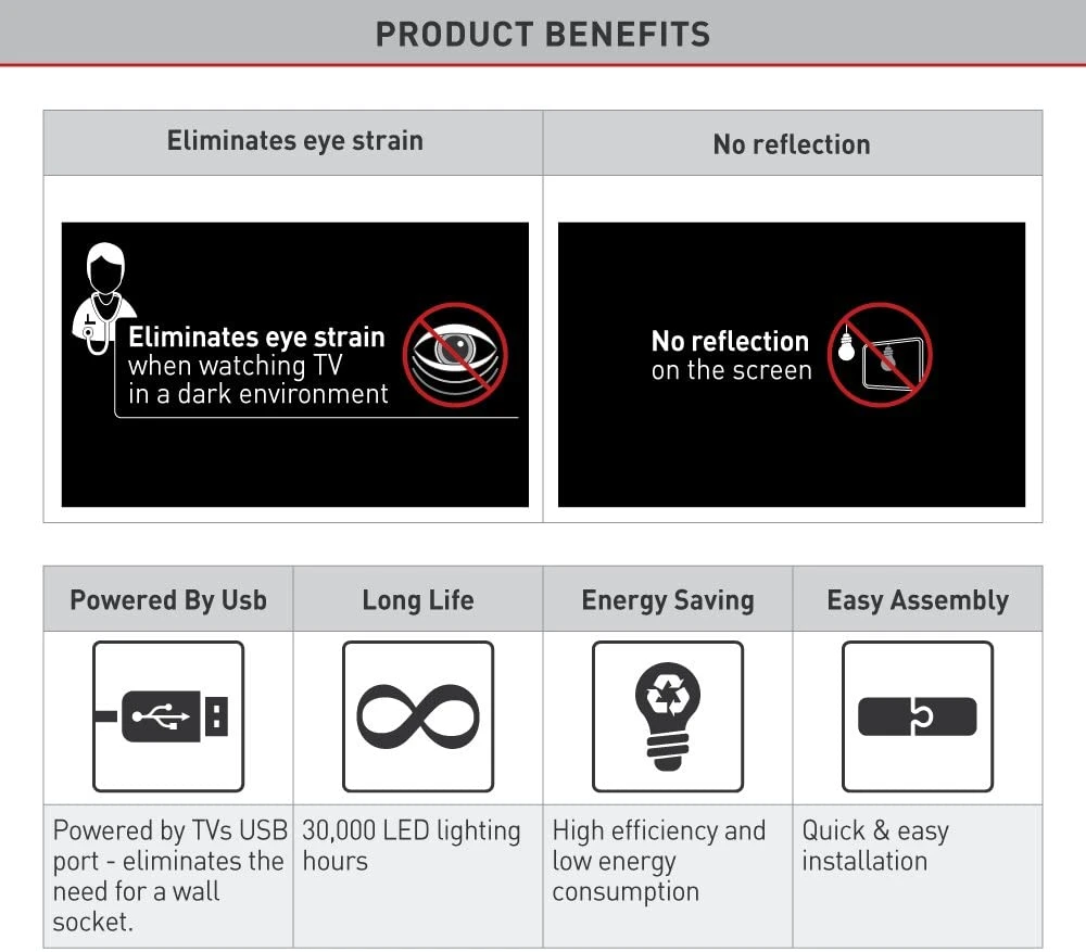 Barkan L10 USB Mood Light, For TV Up To 80 Inches/203cm 7 Barkan L10 USB Mood Light, For TV Up To 80 Inches/203cm - Image 5