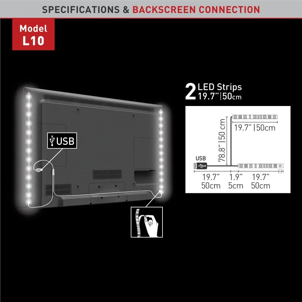 Barkan L10 USB Mood Light, For TV Up To 80 Inches/203cm 5 Barkan L10 USB Mood Light, For TV Up To 80 Inches/203cm - Image 3