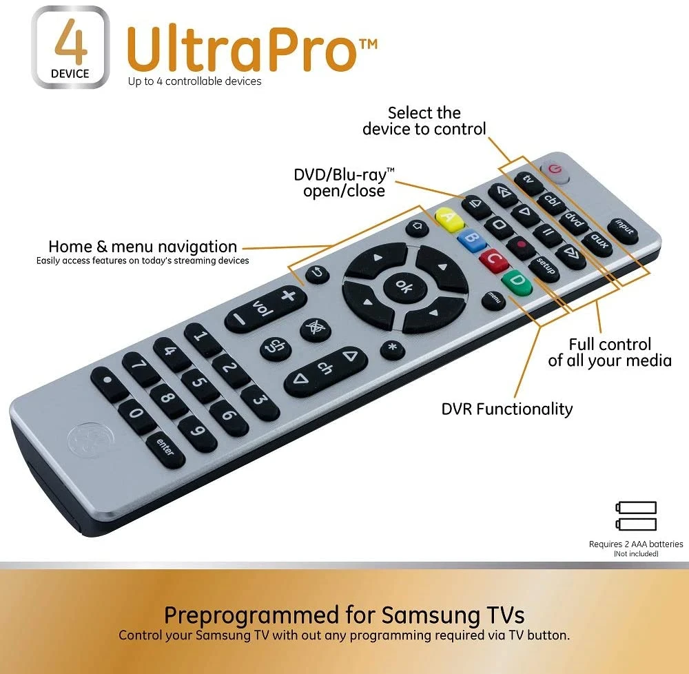 Ge Ultra Pro Universal Remote Silver 4 Ge Ultra Pro Universal Remote Silver - Image 2