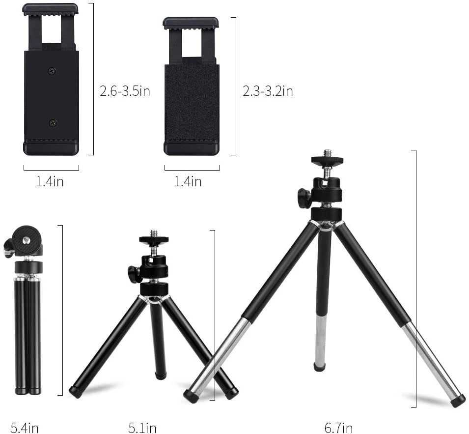 AmazonBasics Lightweight Adjustable Mini Tripod Stand – 7 Inch 8 AmazonBasics Lightweight Adjustable Mini Tripod Stand – 7 Inch - Image 6