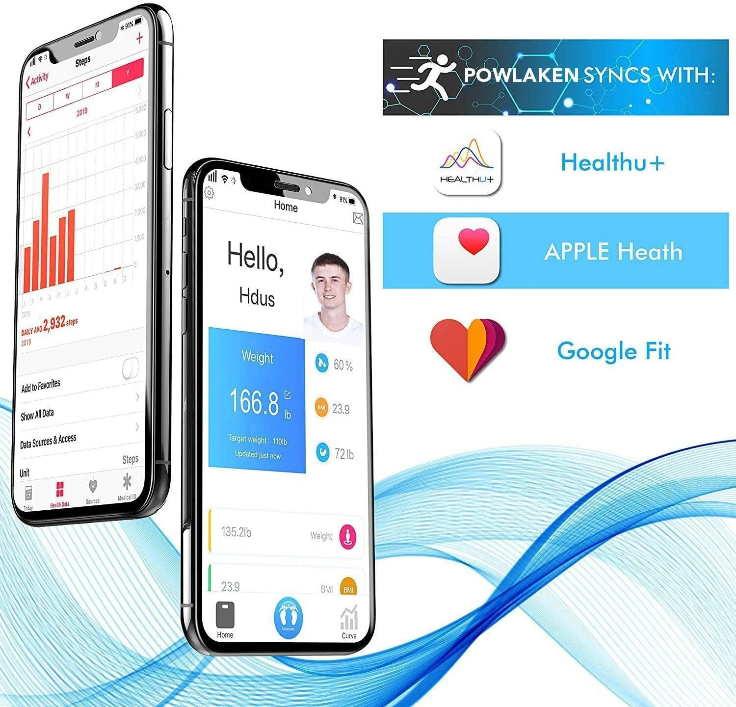 Powlaken Body Fat Scale Smart BMI Scale 5 Powlaken Body Fat Scale Smart BMI Scale - Image 3