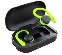 APEKX Bluetooth True Wireless Earbuds With Charging Case IPX7 Waterproof – Green