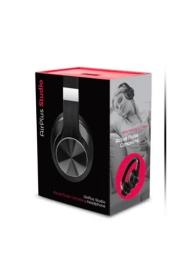 AirPlus Studio Over Ear Wireless Bluetooth Headphones – Phone Tablet Computer Compatible -Electronics Store AirPlus Studio Over Ear Wireless Bluetooth Headphones BLACK 1