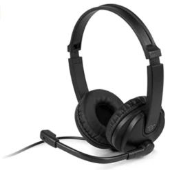 Aluratek Wired USB Stereo Headset With Noise Cancelling Boom Mic And In-Line Controls
