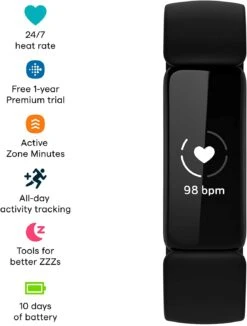 Fitbit Inspire 2 -Electronics Store Fitbit Inspire 2 Health Fitness Tracker One Size Black 2