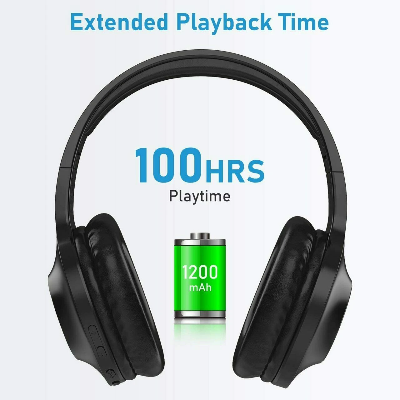 LETSCOM H10 Bluetooth 5.0 Over Ear Deep Bass Hi-Fi Sound Built-in Mic Headphones – Black 5 LETSCOM H10 Bluetooth 5.0 Over Ear Deep Bass Hi-Fi Sound Built-in Mic Headphones – Black - Image 3