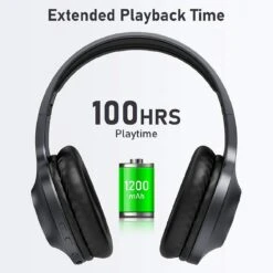 LETSCOM H10 Bluetooth 5.0 Over Ear Deep Bass Hi-Fi Sound Built-in Mic Headphones – Grey -Electronics Store LETSCOM H10 Bluetooth 5.0 Over Ear Deep bass Hi Fi Sound Built in Mic Headphones Grey 3