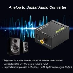 Musou RCA Analog To Digital Optical Toslink Coaxial Audio Converter -Electronics Store Musou RCA Analog to Digital Optical Toslink Coaxial Audio Converter 3