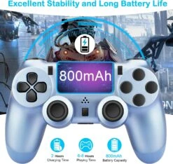 PS4 Aftermarket Wireless Controller Blue -Electronics Store PS4 Aftermarket Wireless Controller Blue 2