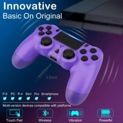PS4 Aftermarket Wireless Controller Purple 10 PS4 Aftermarket Wireless Controller Purple -Electronics Store PS4 Aftermarket Wireless Controller Purple 1