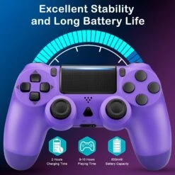 PS4 Aftermarket Wireless Controller Purple 12 PS4 Aftermarket Wireless Controller Purple -Electronics Store PS4 Aftermarket Wireless Controller Purple 3