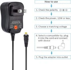 Powseed 12W 3-12V Universal Adadpter -Electronics Store Powseed 12W 3 12V Universal Adadpter Info