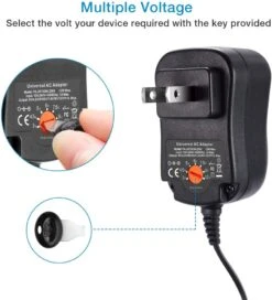 Powseed Ac Dc 3-12V Multi Voltage 1000mA Power Supply Adapter -Electronics Store Powseed Ac Dc 12V 3.5 Power Supply Adapter 3