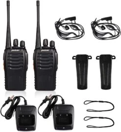 Pxton Walkie Talkie – Black – Rechargeable Long Range Two-Way Radios With Earpieces -Electronics Store Pxton Walkie Talkie Black Rechargeable Long Range Two Way Radios with Earpieces 2