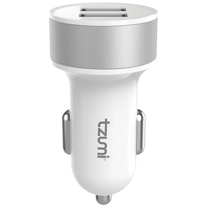 Tzumi Electric Candy 2.0A Dual Usb Car Adapter White 4 Tzumi Electric Candy 2.0A Dual Usb Car Adapter White - Image 2