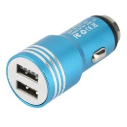 Tzumi Electric Candy 2.0A Dual Usb Car Adapter Blue