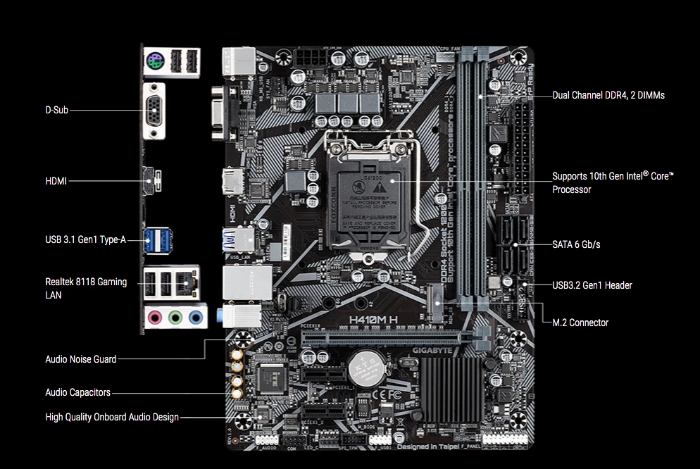 Gigabyte H410M H Ultra Durable Motherboard 4 Gigabyte H410M H Ultra Durable Motherboard - Image 2