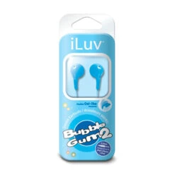 ILuv IEP205BLU Bubble Gum 2 Flexible Jelly Earphones