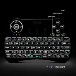 Reiie H9+ Backlit Wireless Mini Handheld RC Keyboard -Electronics Store reiie h9 android keyboard3