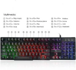 Rii RK100+ Multiple Color Rainbow LED Back-lit Gaming Keyboard -Electronics Store rii rk100 gaming keyboard4