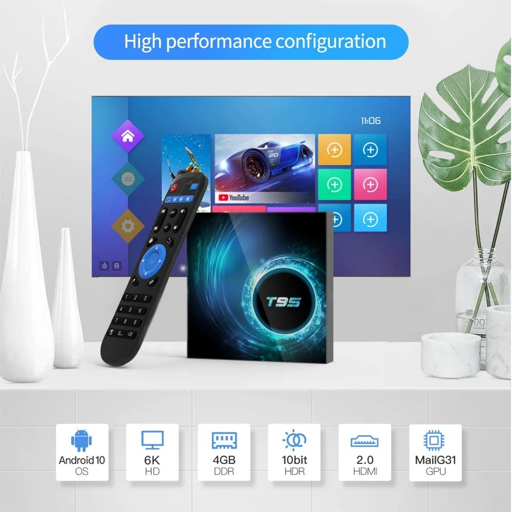 T95 Android 10.0 TV Box 2GB RAM 64GB ROM 4 T95 Android 10.0 TV Box 2GB RAM 64GB ROM - Image 2